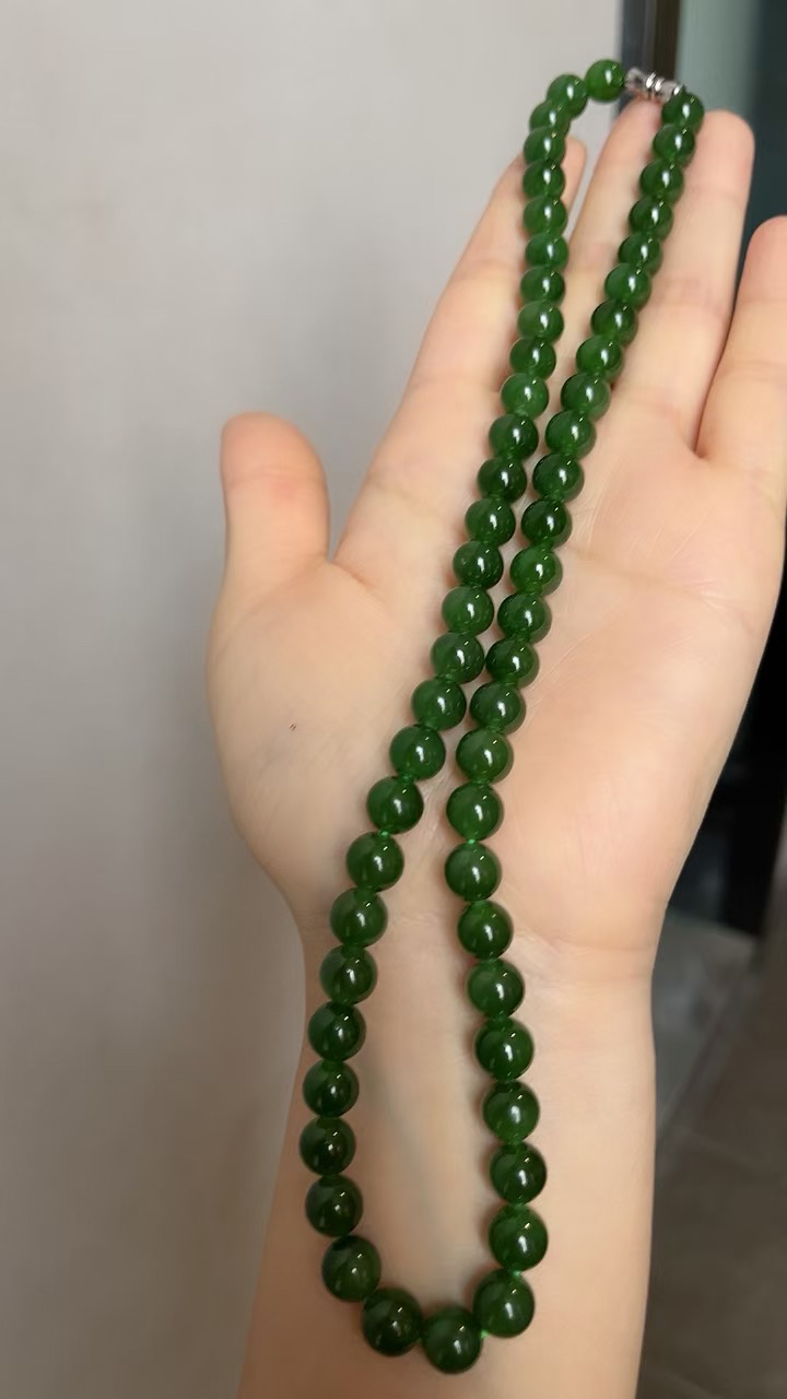 和田玉碧玉链卡8链子