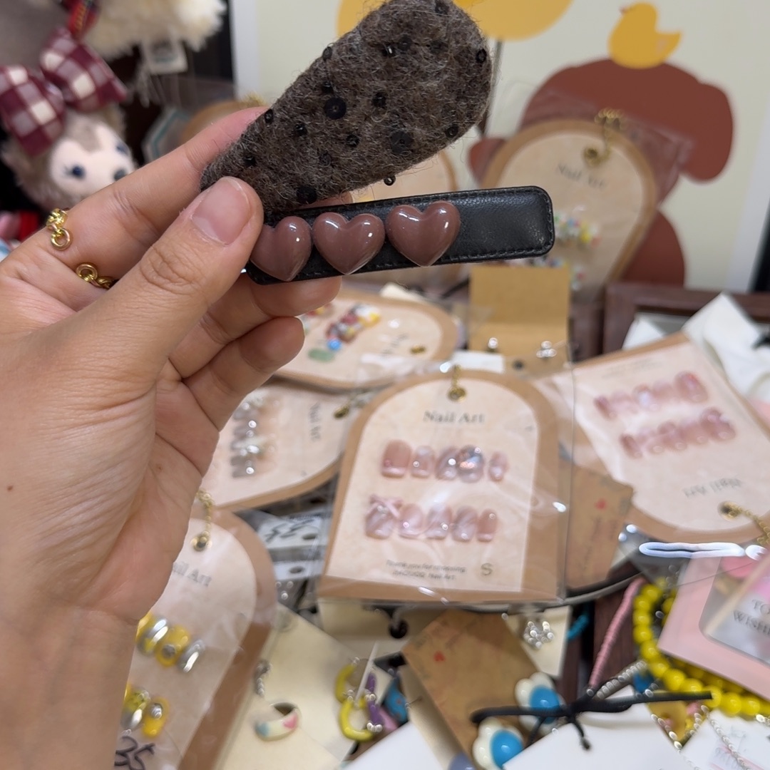 组合款掰掰对夹咖色