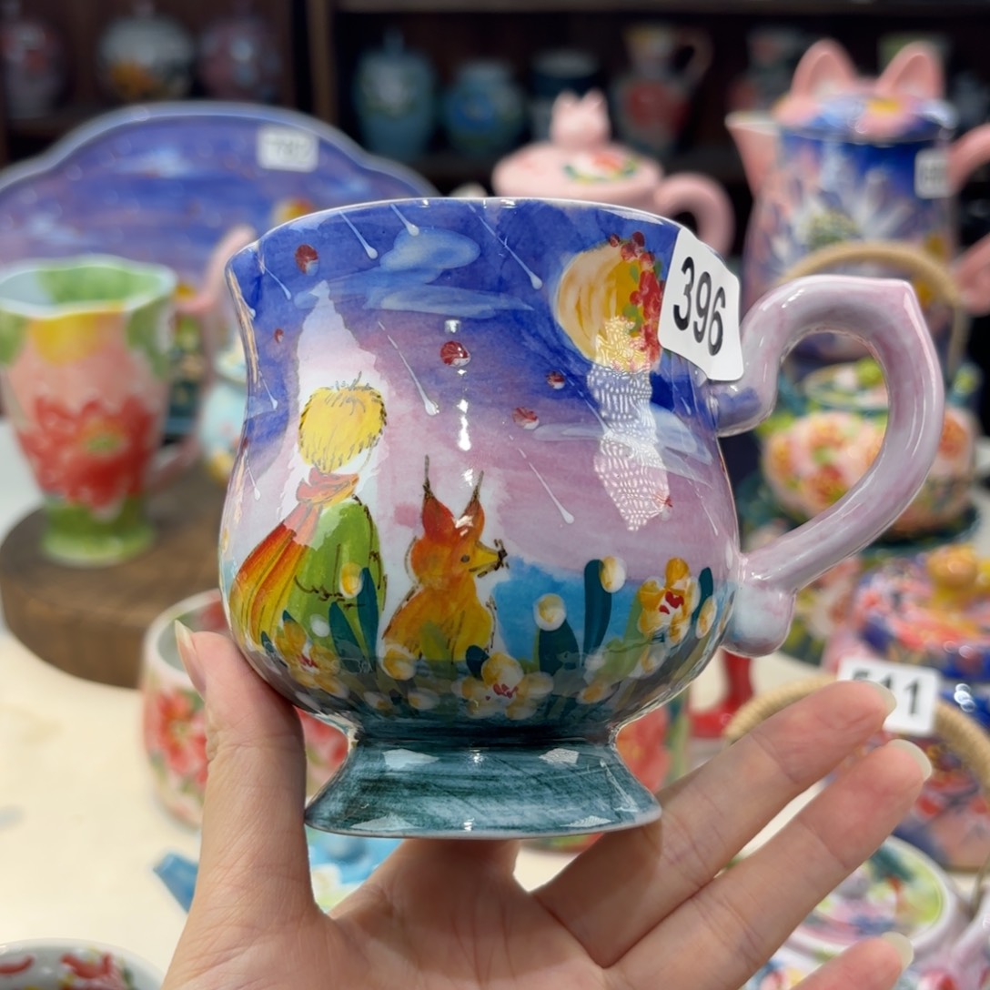 景德镇手绘高温釉下彩陶瓷茶具