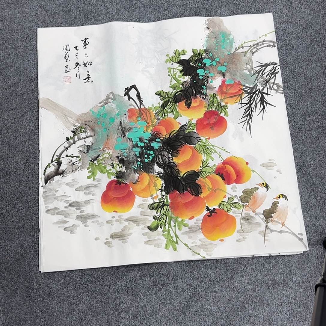 国画50*50纯手绘周艺