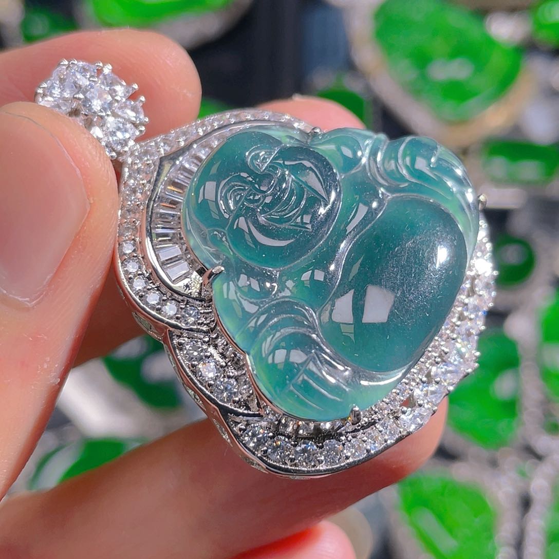 翡翠未镶嵌吊坠(不含链)