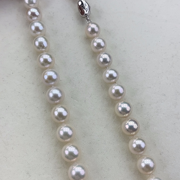 淡水珍珠颈饰银S925镶嵌➕10-11高品澳绿极光