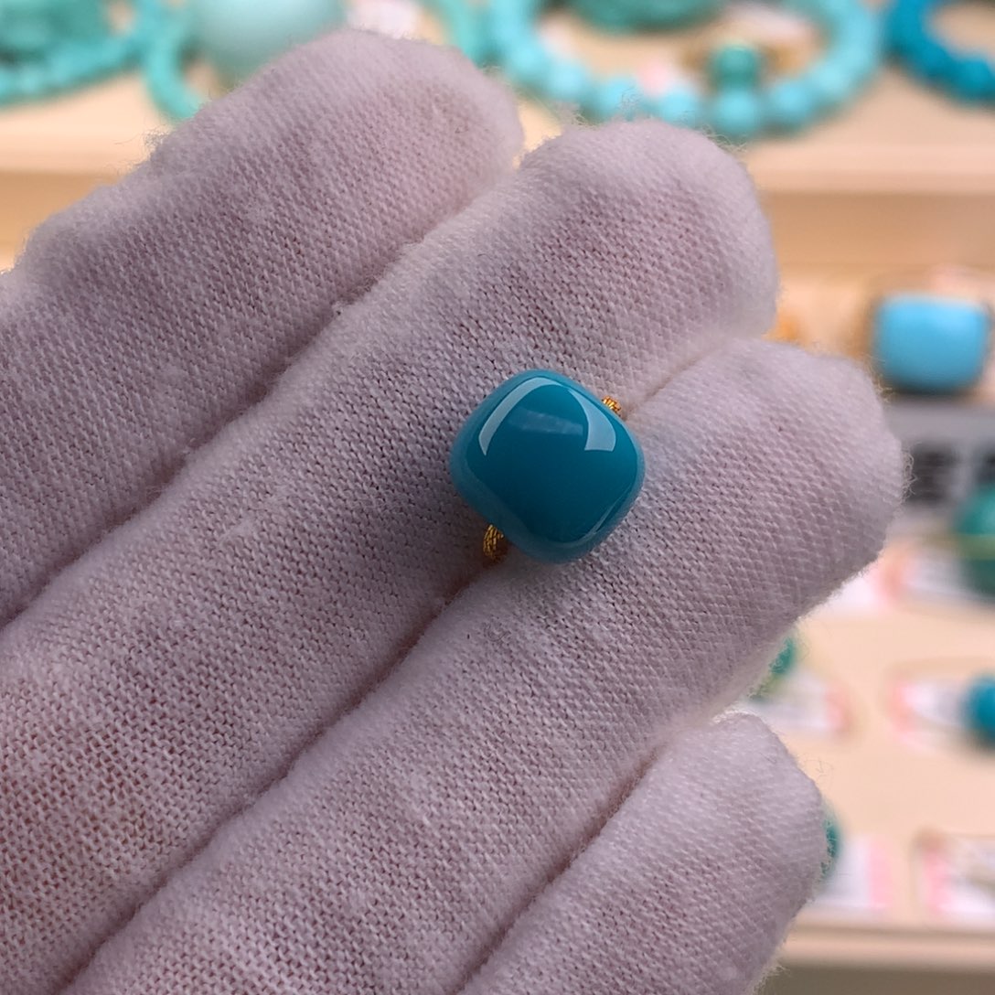 绿松石珠宝奇石未镶嵌9.8×8.7