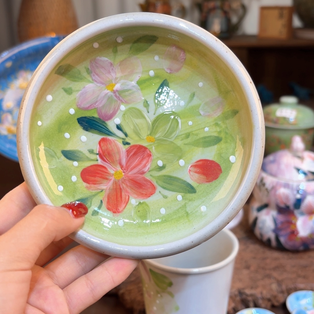景德镇手绘高温釉下彩陶瓷茶具