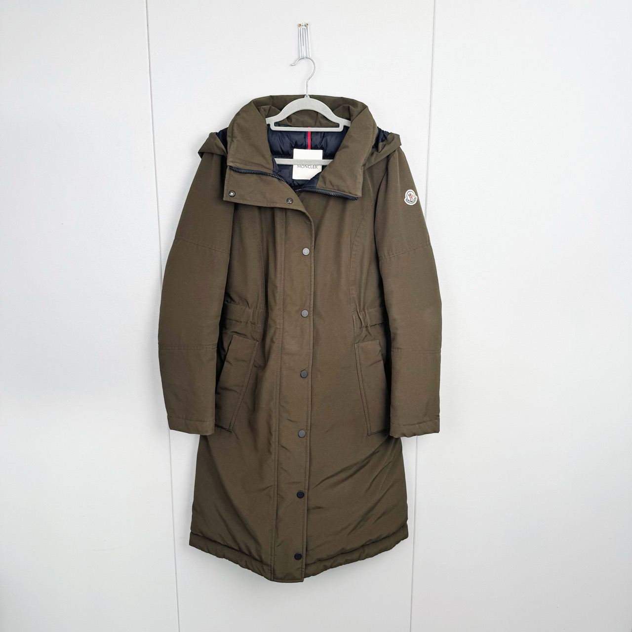 99新 MONCLER 1码/Moncler/蒙口 袖标连帽羽绒服/98新/lz00481