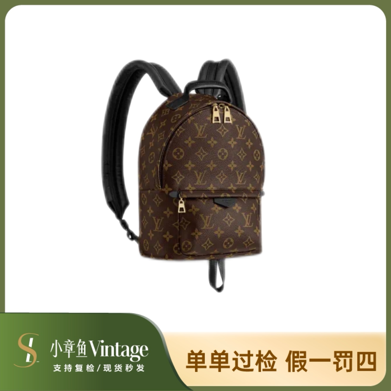 99新 LouisVuitton/路易威登 老花双肩包小号/98新/热门款