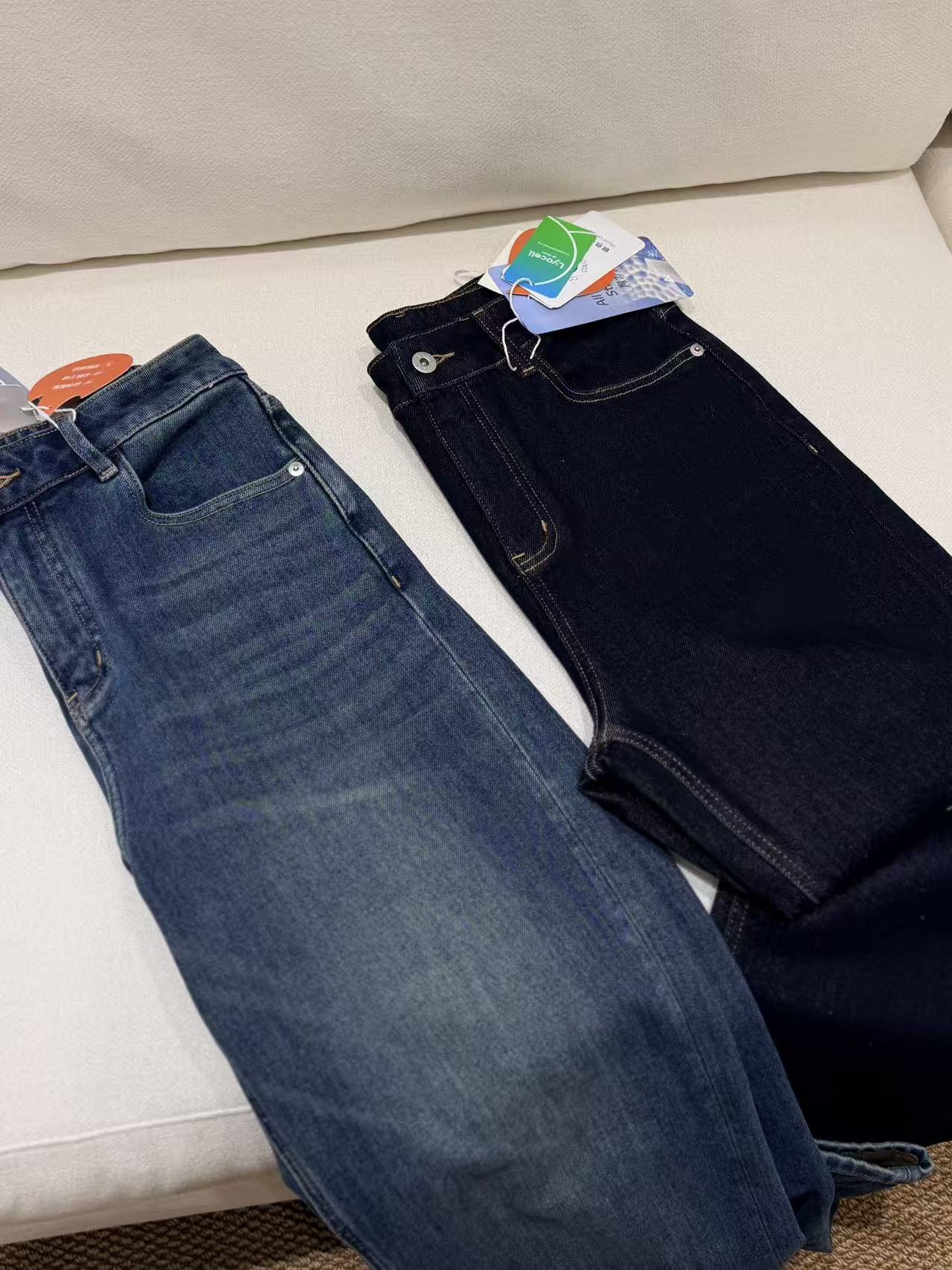 【理想裤】秋冬宽松直筒足够长加绒牛仔裤