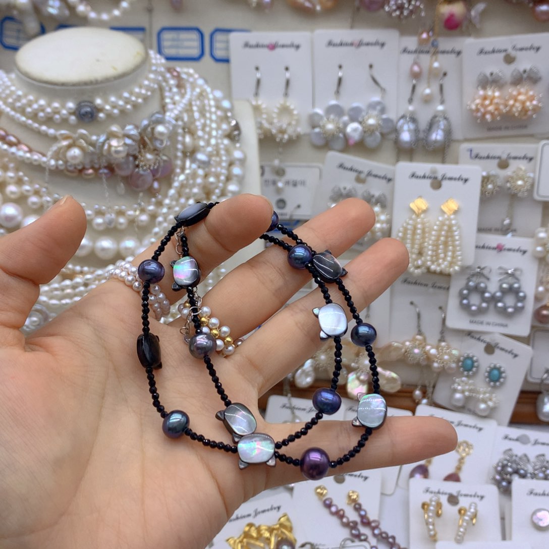 ༺***༻合金淡水珍珠耳饰
