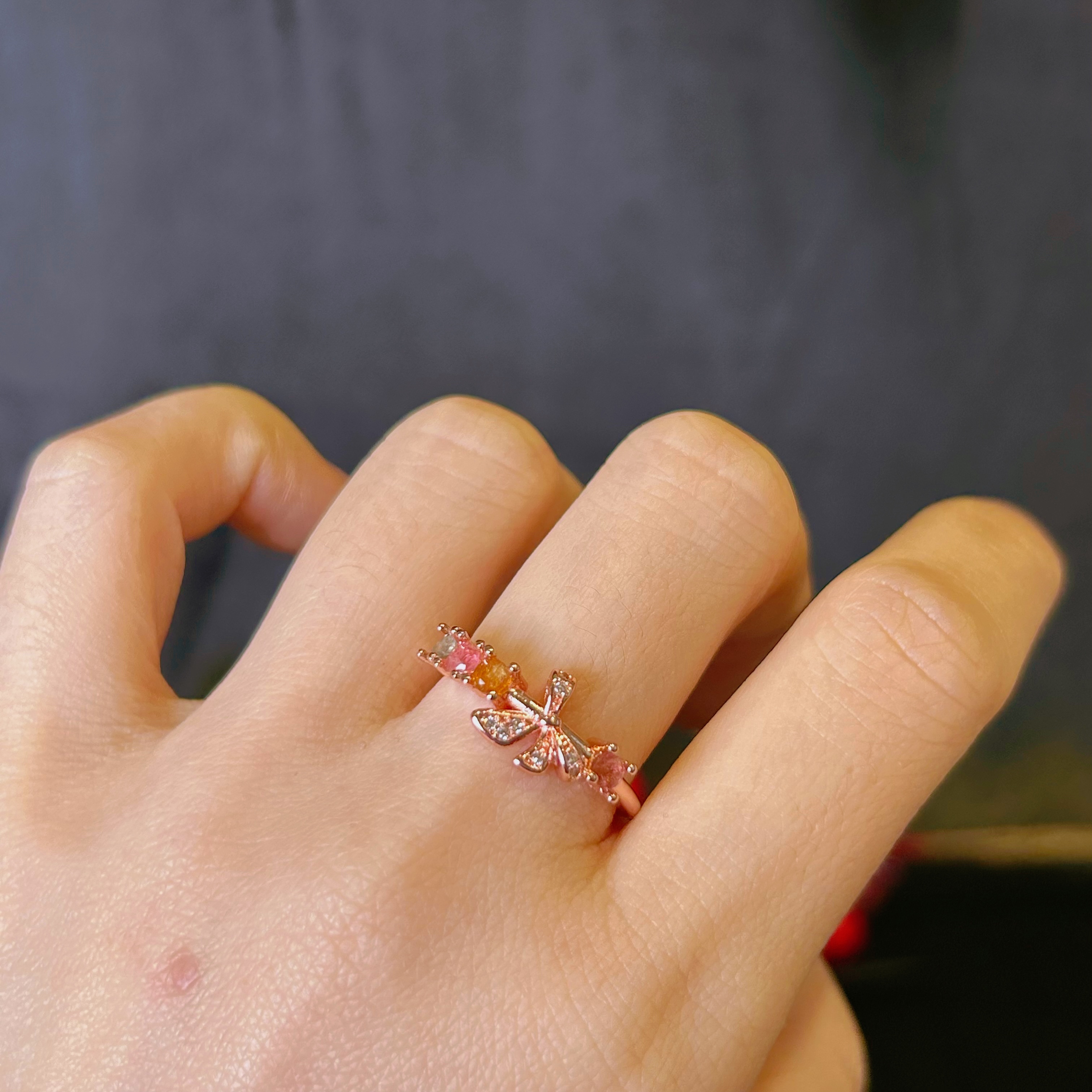 天然碧玺戒指开口-多样性发一-BX075