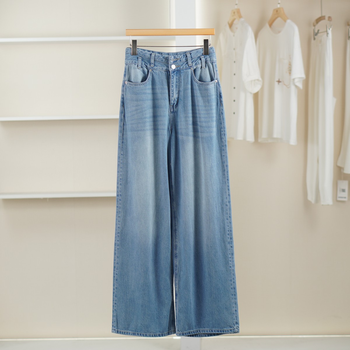 麦迪尚品【达】51213255 简约直筒牛仔裤春季女装专柜正品（瑕）