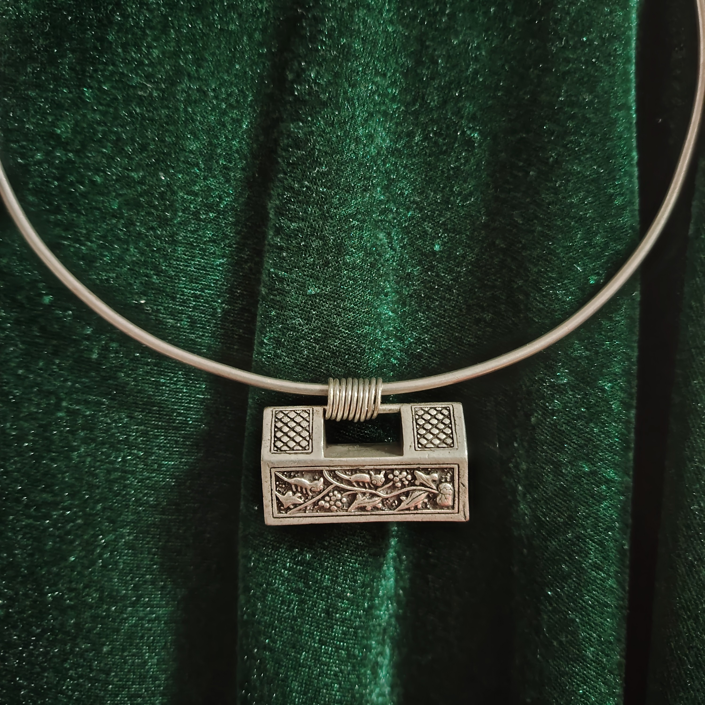 非遗长命锁项圈细圈