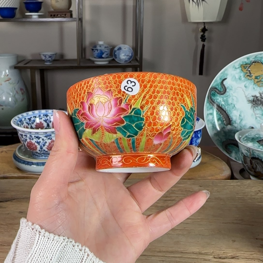 杯景德镇陶瓷柴烧多人