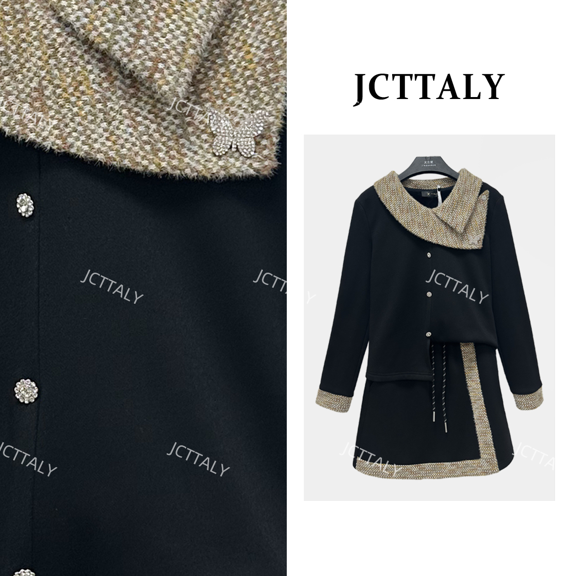 【宠粉价】（加绒）秋冬季时尚新款休闲套装蝴蝶围领卫衣裙NH-Q0842