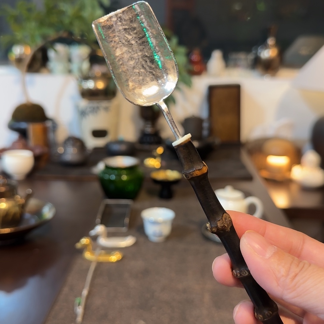 古篱茶铲。 茶铲。   