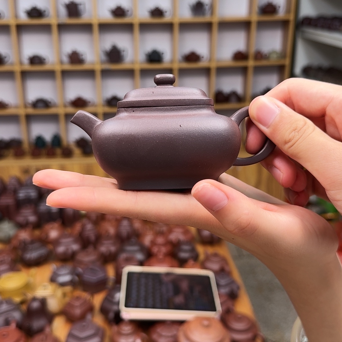 茶壶紫砂紫砂壶四方合欢180cc