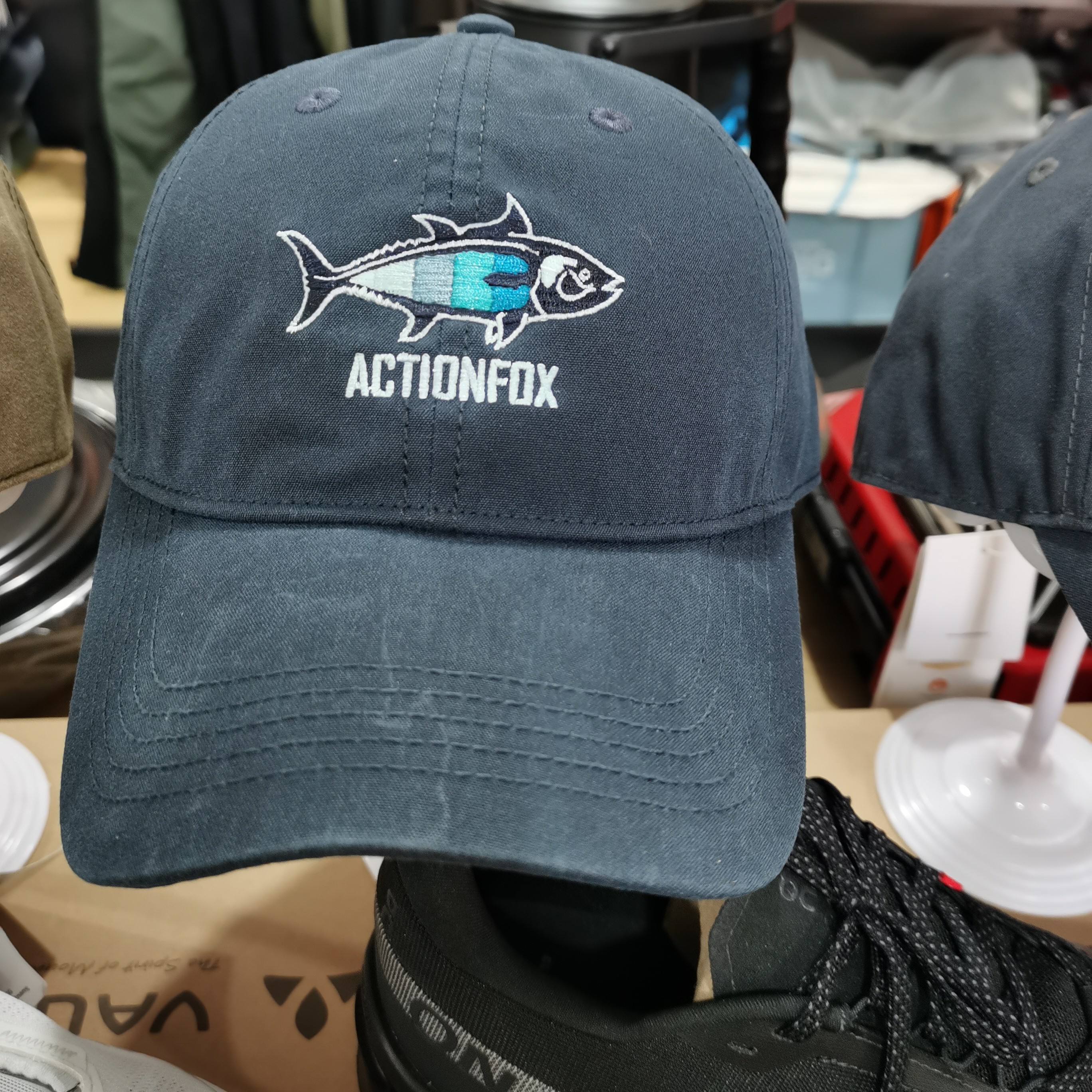Actionfox快乐狐狸油蜡布美式复古户外棒球帽男女时尚休闲鸭舌帽