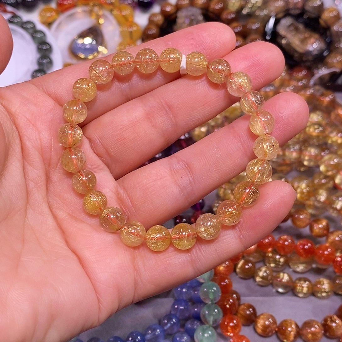 未镶嵌手链水晶金发晶7