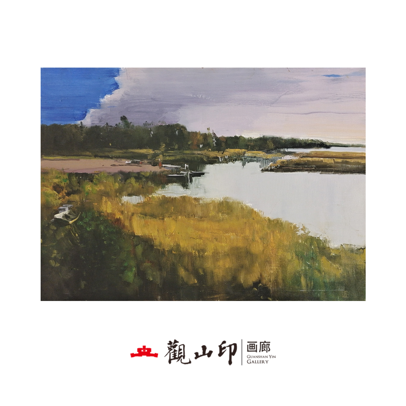 SMK原创手绘风景油画50x70cm山水作品1160