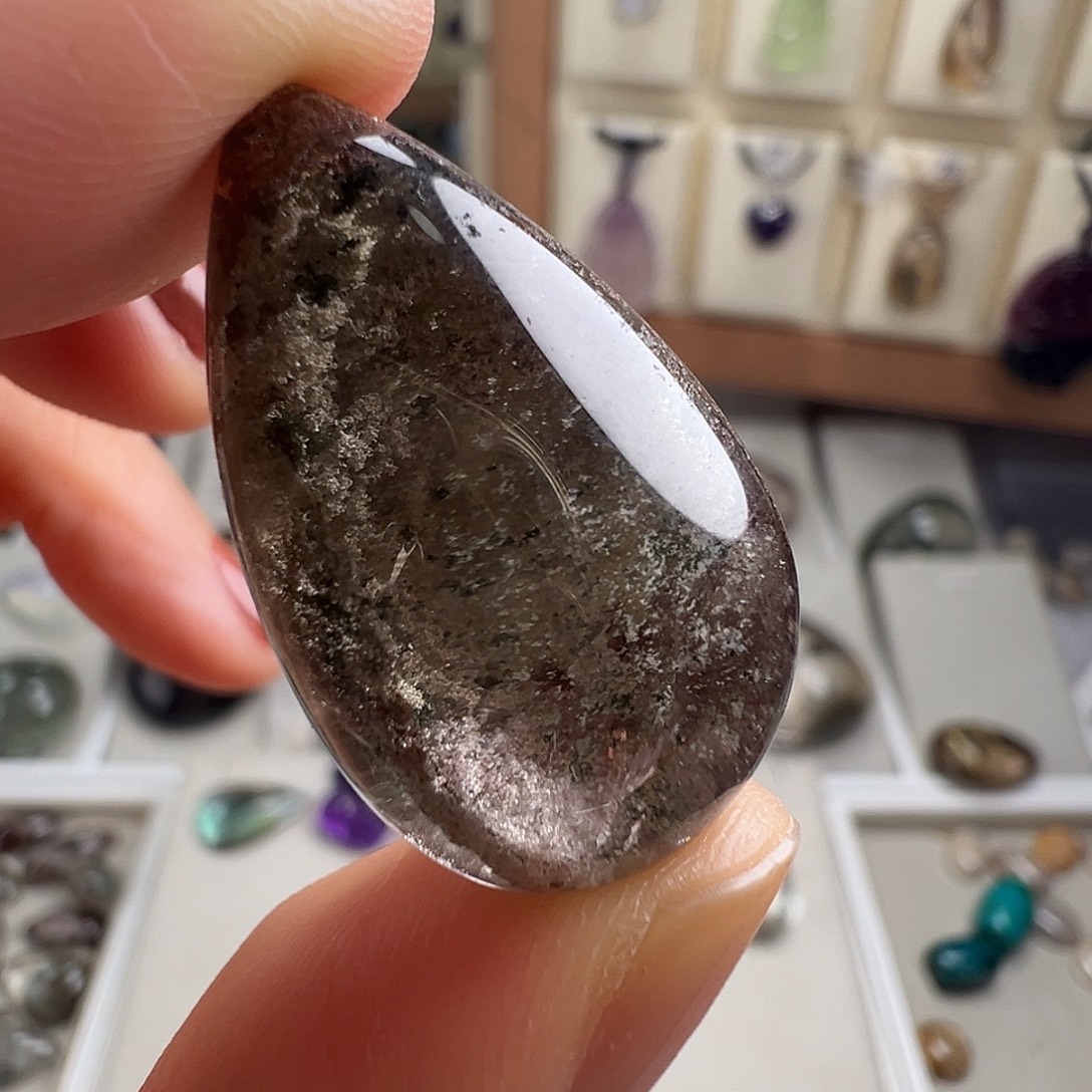 银S925镶嵌颈饰水晶天然幽灵水晶