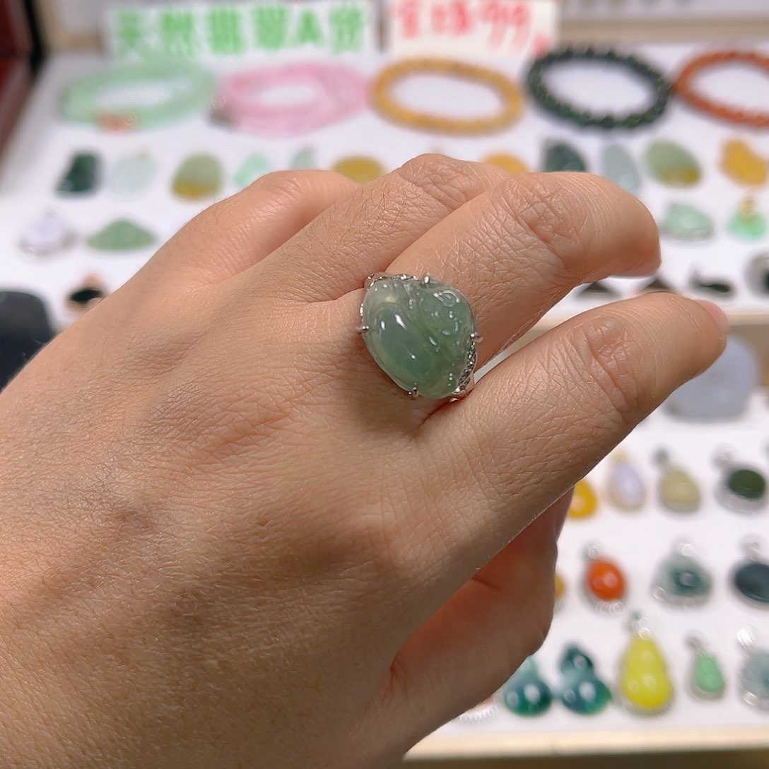 【闪购商品】翡翠颈饰银S925镶嵌用****2戒指