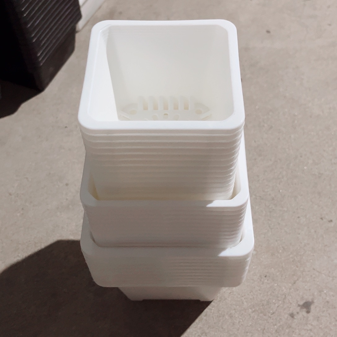 塑料福利款13方11方9方白色盆各10个无托