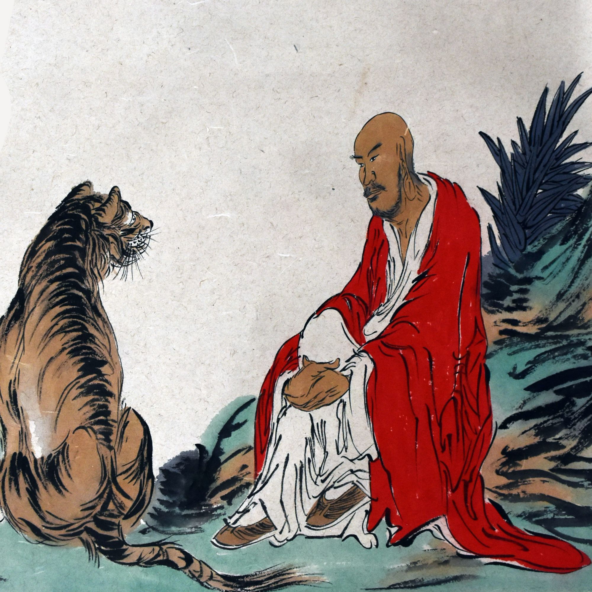 HM0090 红衣罗汉 60×67cm 纸本立轴 3.6平尺