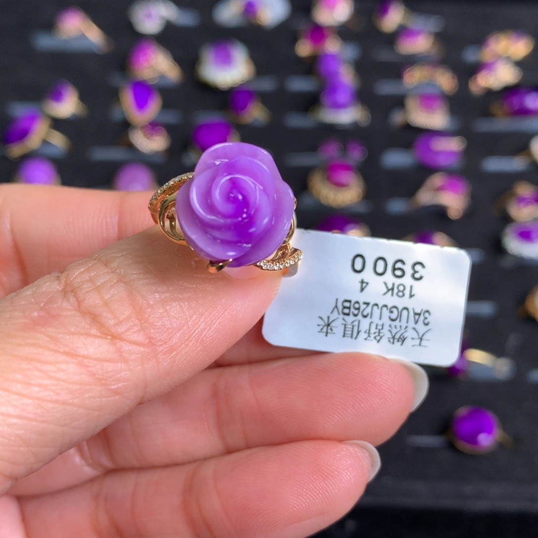 苏纪石（舒俱来）18K金镶嵌樱花戒指