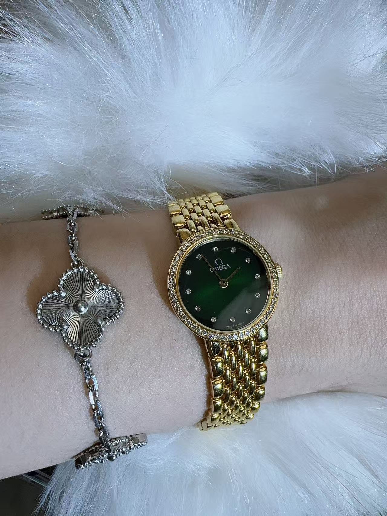 95新 Omega/欧米茄 贝母盘/后镶钻/xh23261629/246