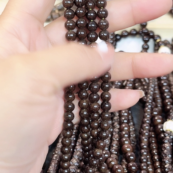 木***佳手串/手链椰蒂印尼原生态精工椰蒂6圆珠108长串
