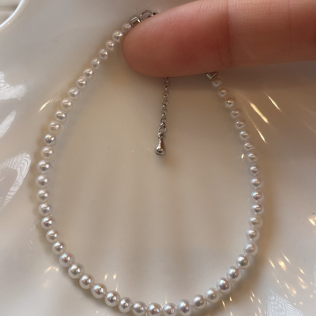 银S925镶嵌淡水珍珠手绳