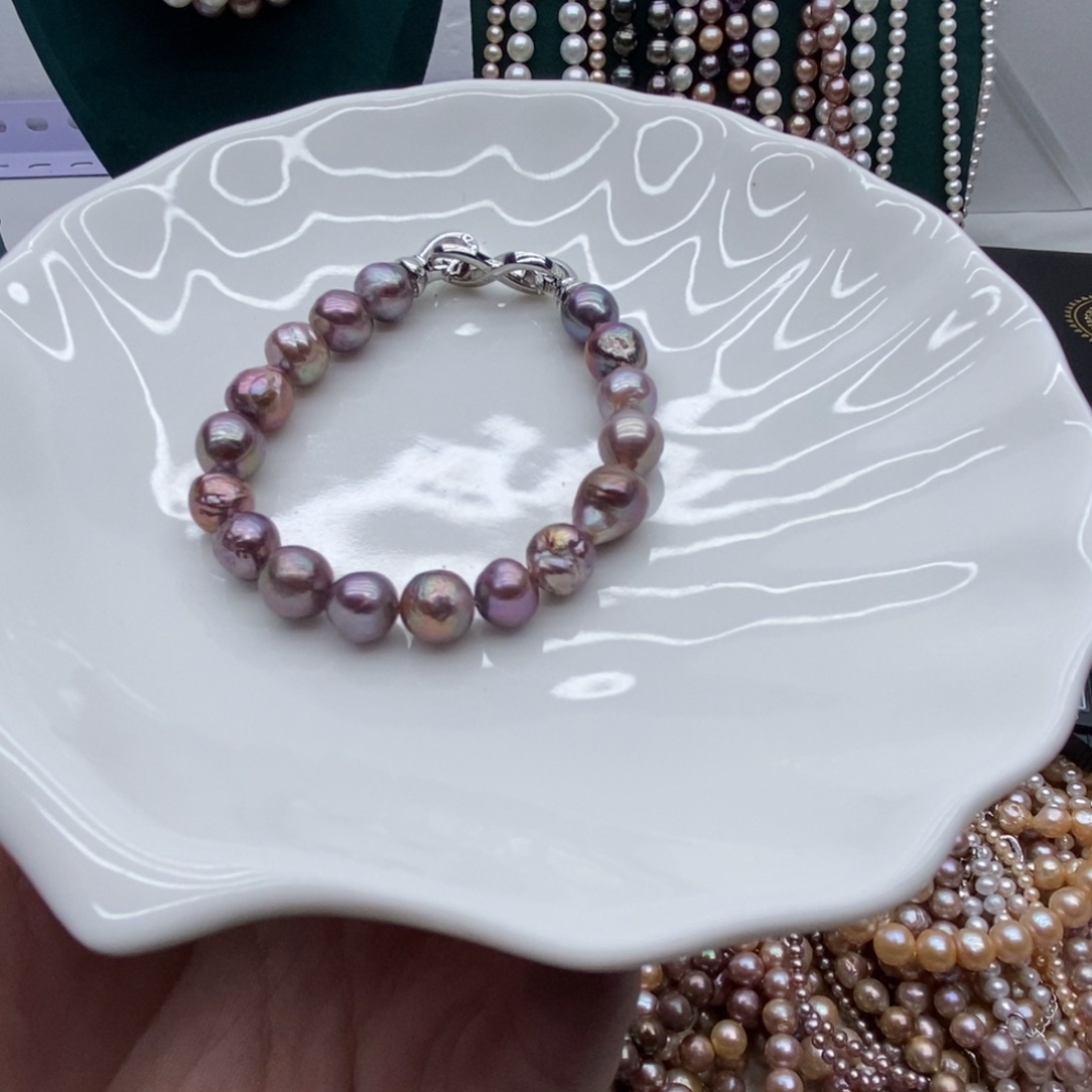 淡水珍珠天然淡水珍珠无人工干预银S925镶嵌5