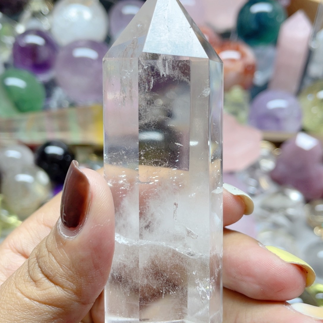 白水单肩未镶嵌水晶