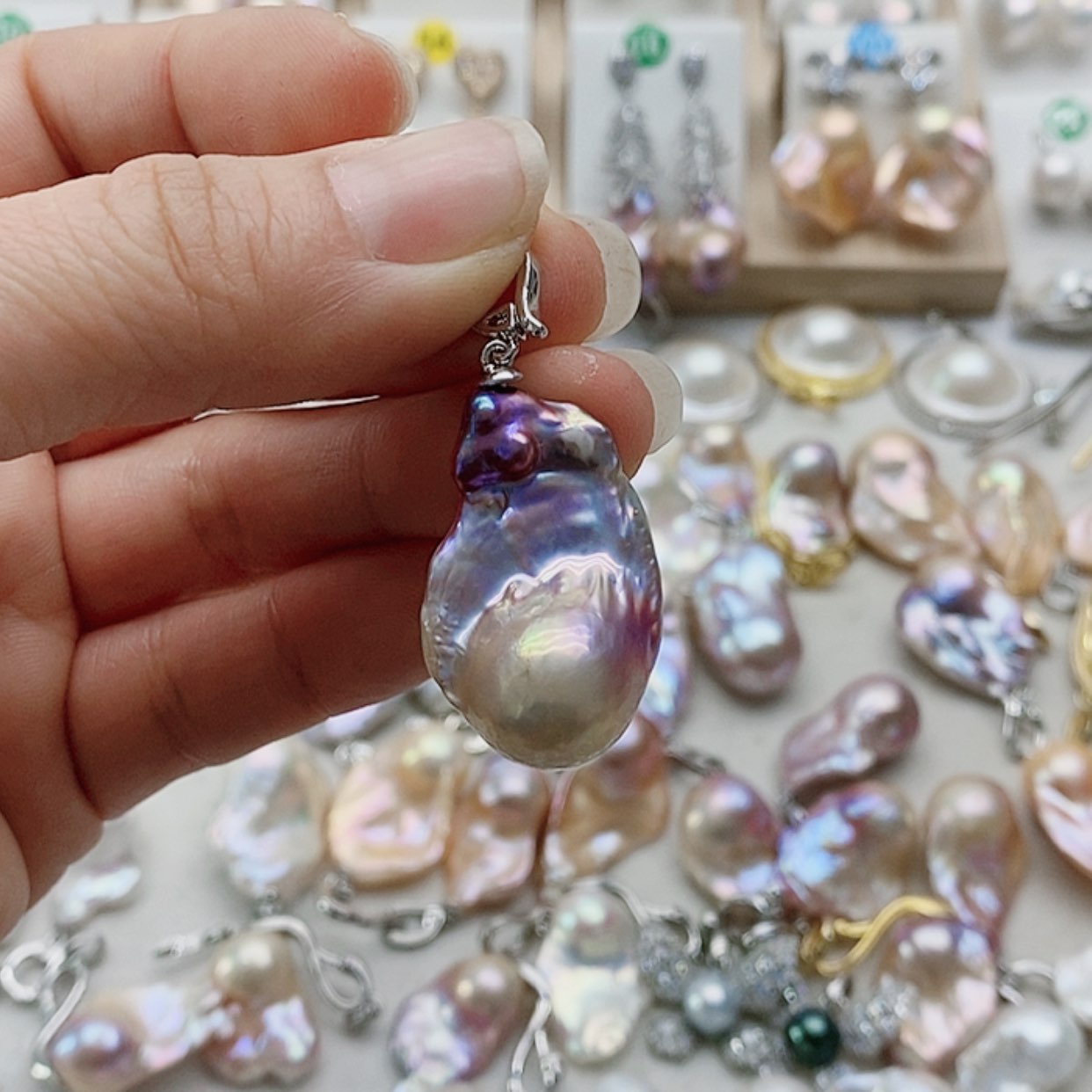 【闪购商品】淡水珍珠耳饰银S925镶嵌