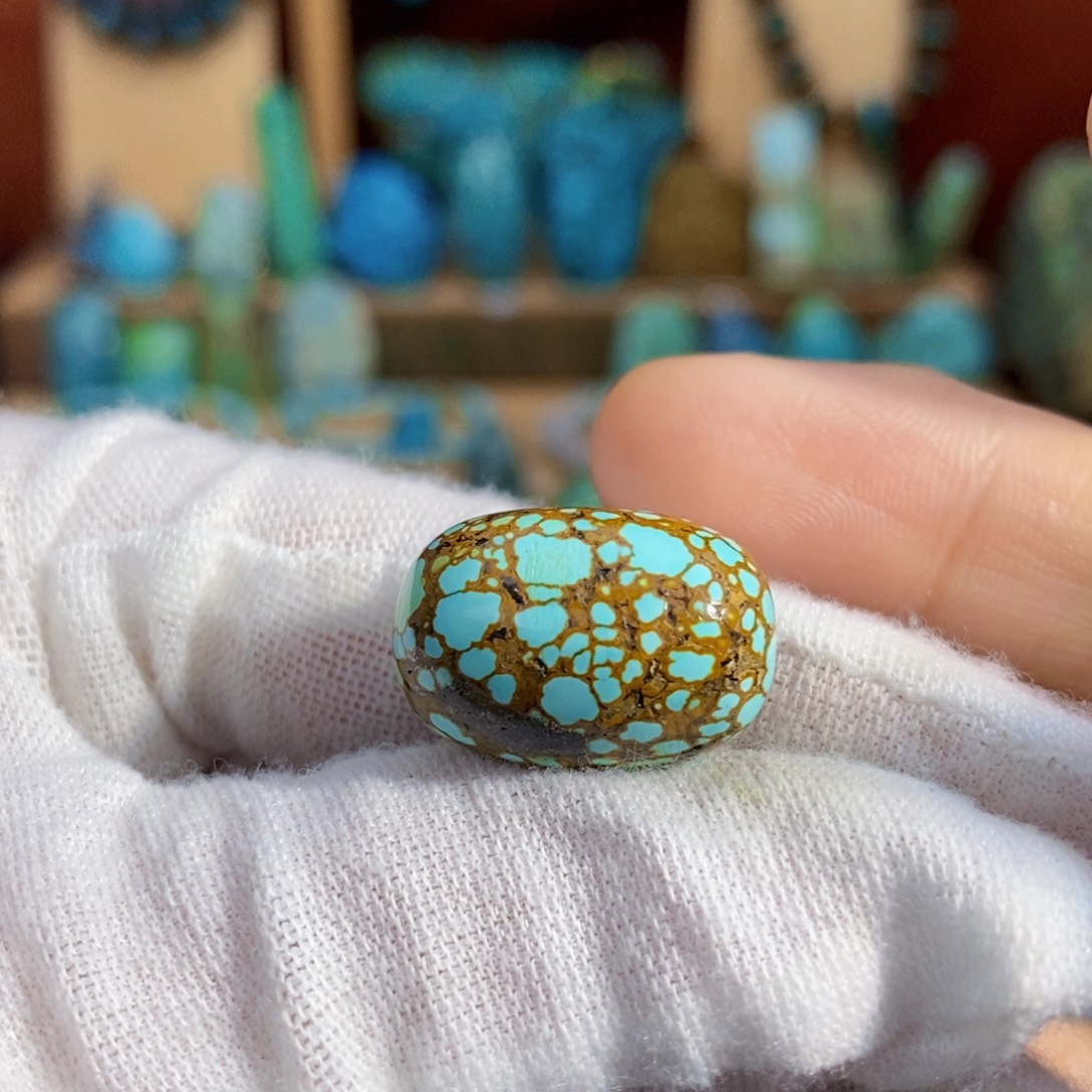 定制绿松石网花枣珠