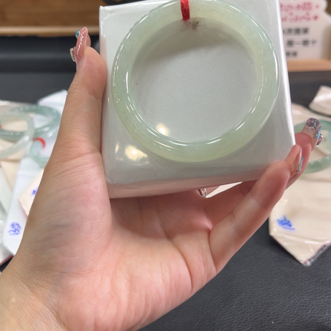 未镶嵌手镯翡翠54.5圆条