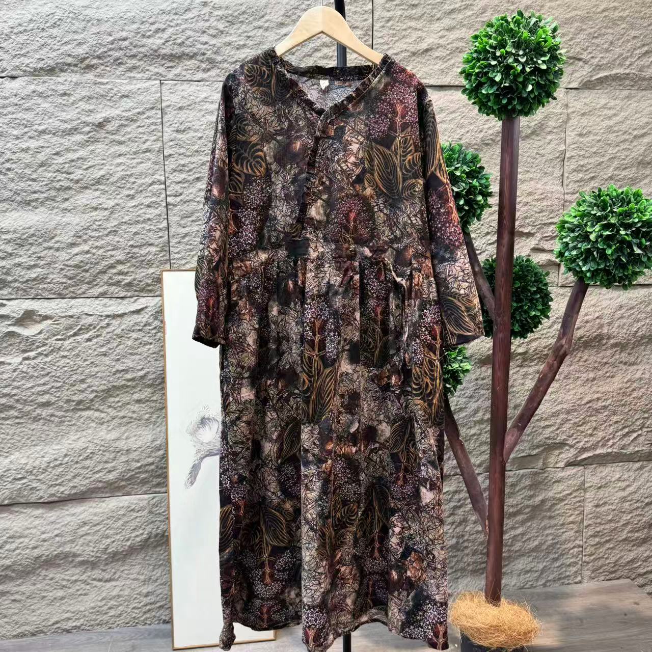 9066新款夏季优雅减龄碎花连衣裙QZ