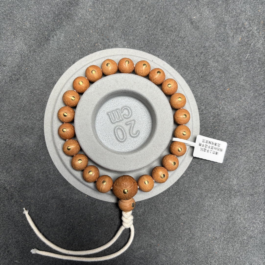 25年尼泊尔凤眼菩提小11单仓镶嵌铜钉款