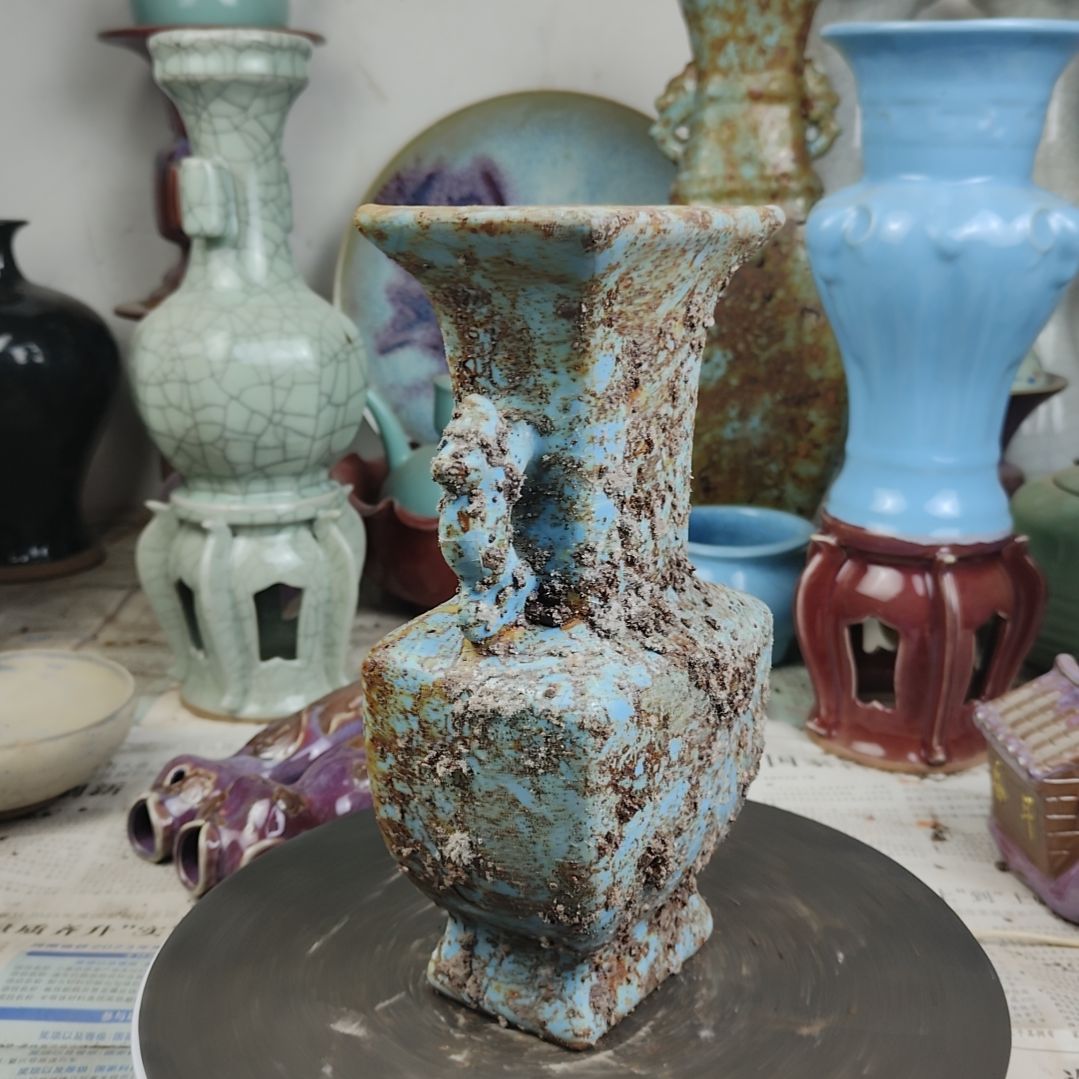 瓷片自选器型官窑生锈瓷