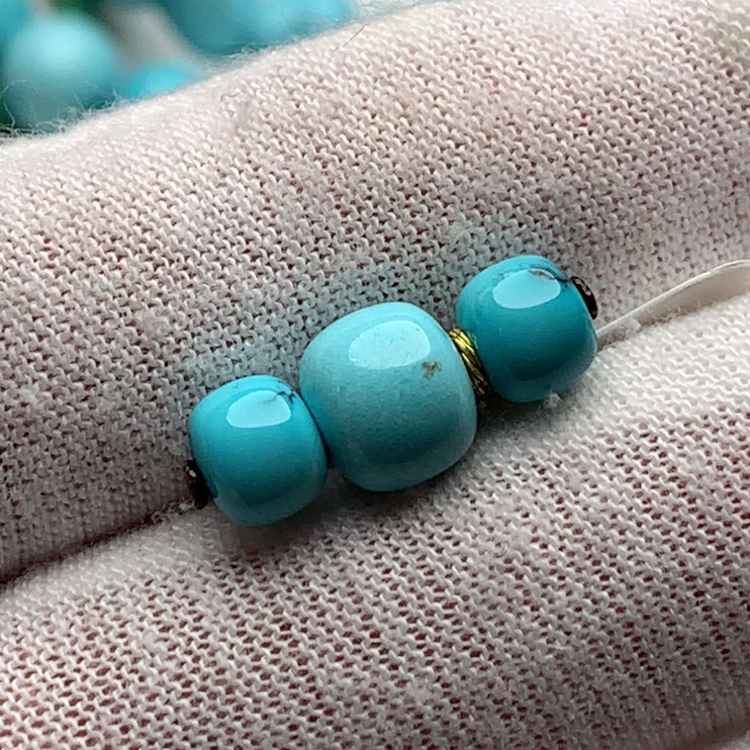 绿松石未镶嵌珠宝奇石老型套装5.8mm