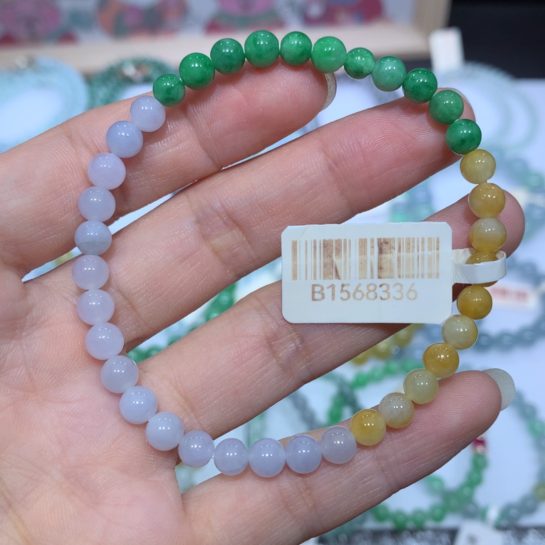 翡翠未镶嵌手链天然