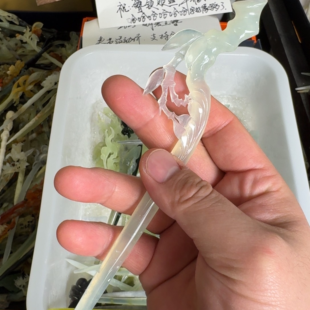 岫玉发饰未镶嵌明君玉簪贼拉好看