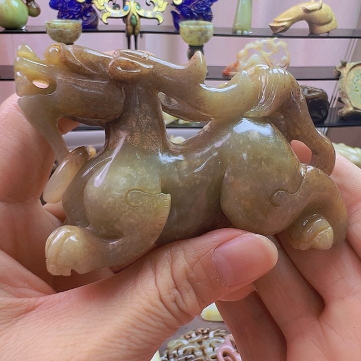 明***月和田玉未镶嵌挂件