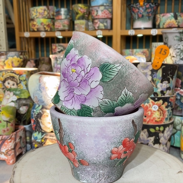 红陶景德镇艺术手绘作品