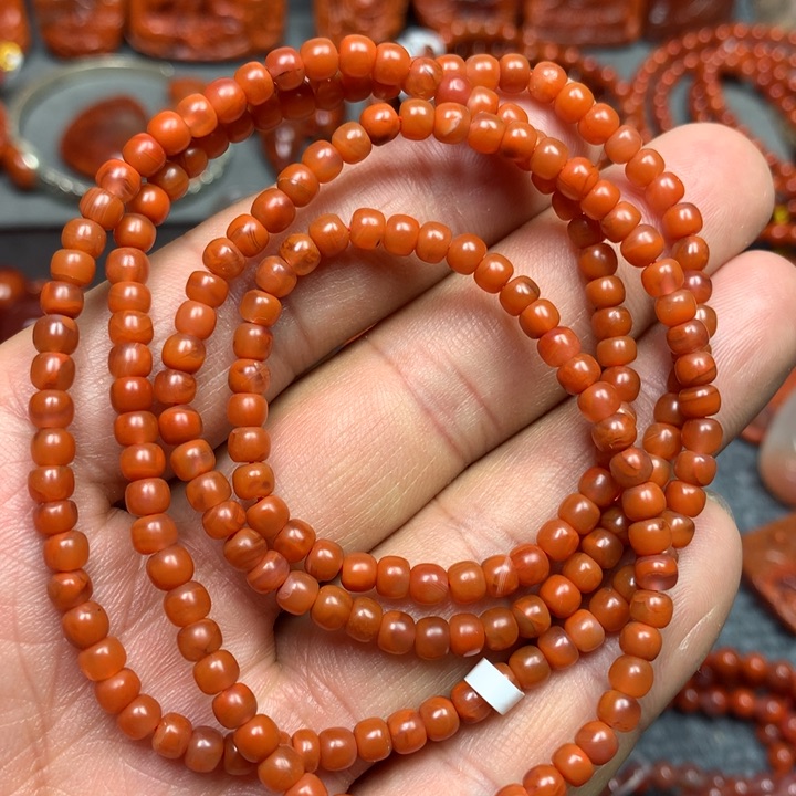 南红玛瑙手串未镶嵌4m m