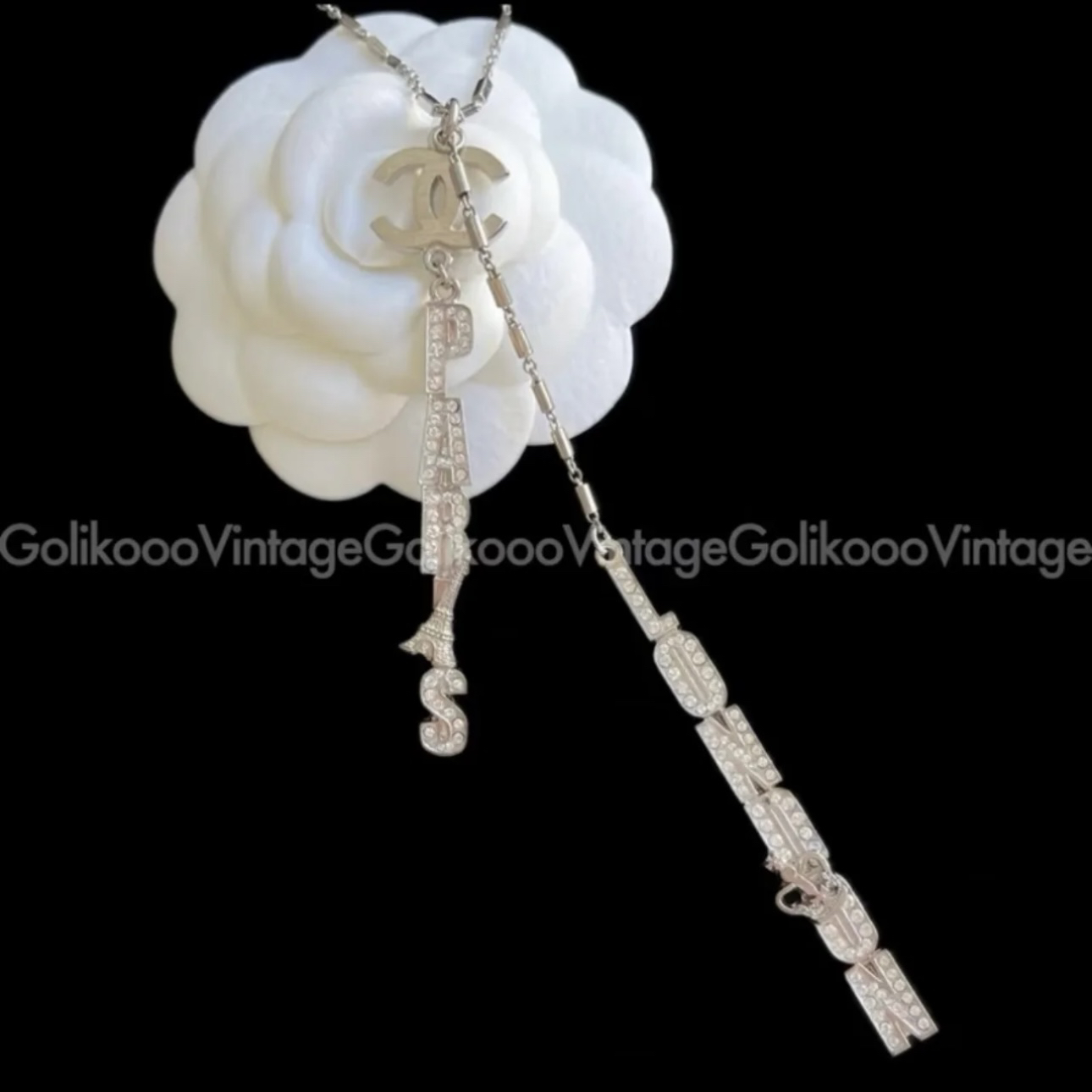 95新 Chanel/香奈儿 大促 | CHANEL银色巴黎伦敦系列项链xb080204