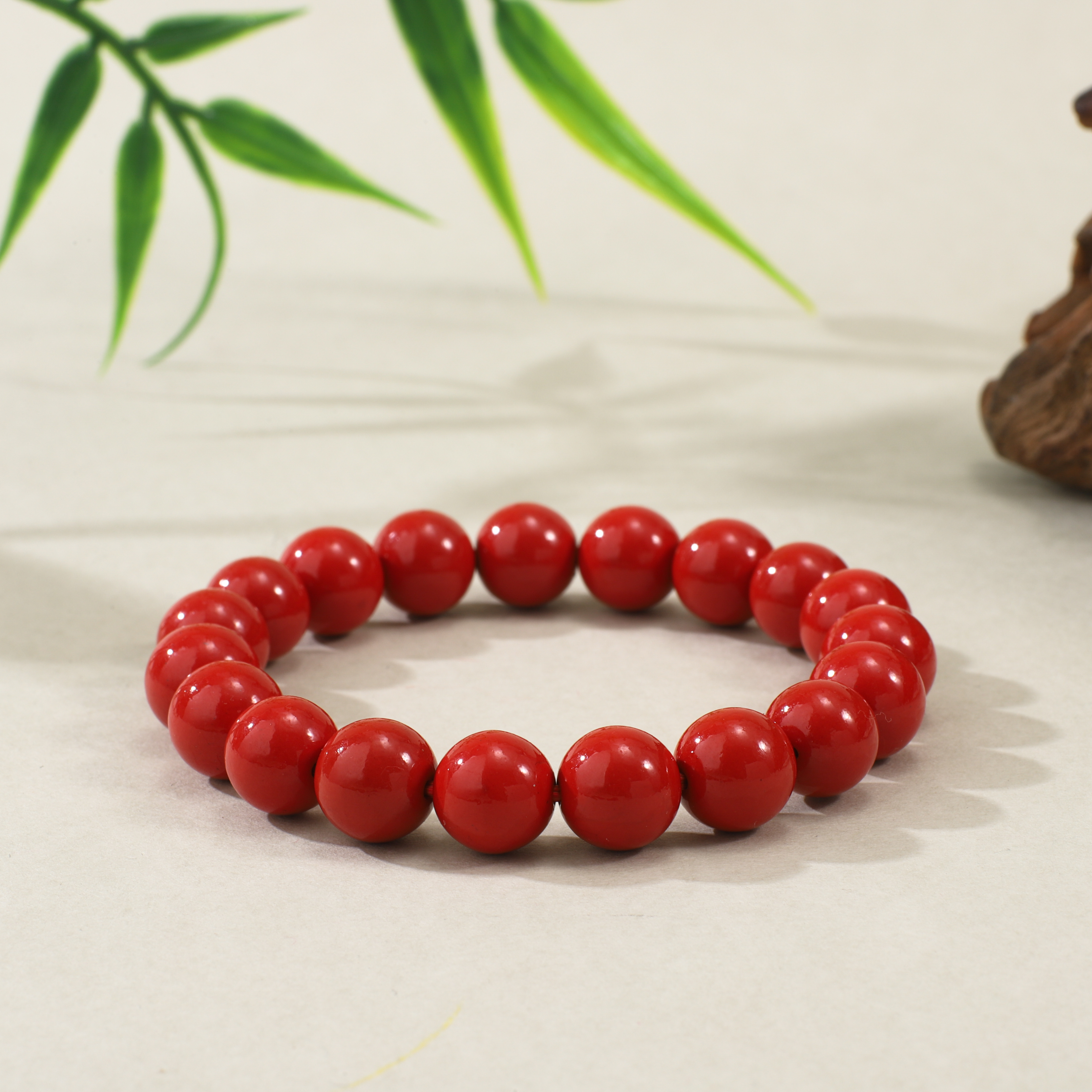 含辰砂工艺品T04朱砂手串红色手链10mm（随机礼盒）Z