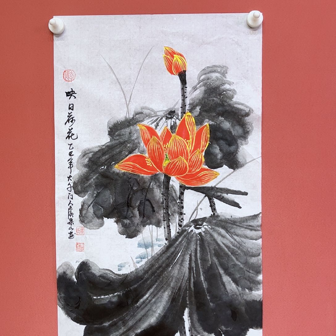 国画侯果山老师亲笔手绘作品朵 