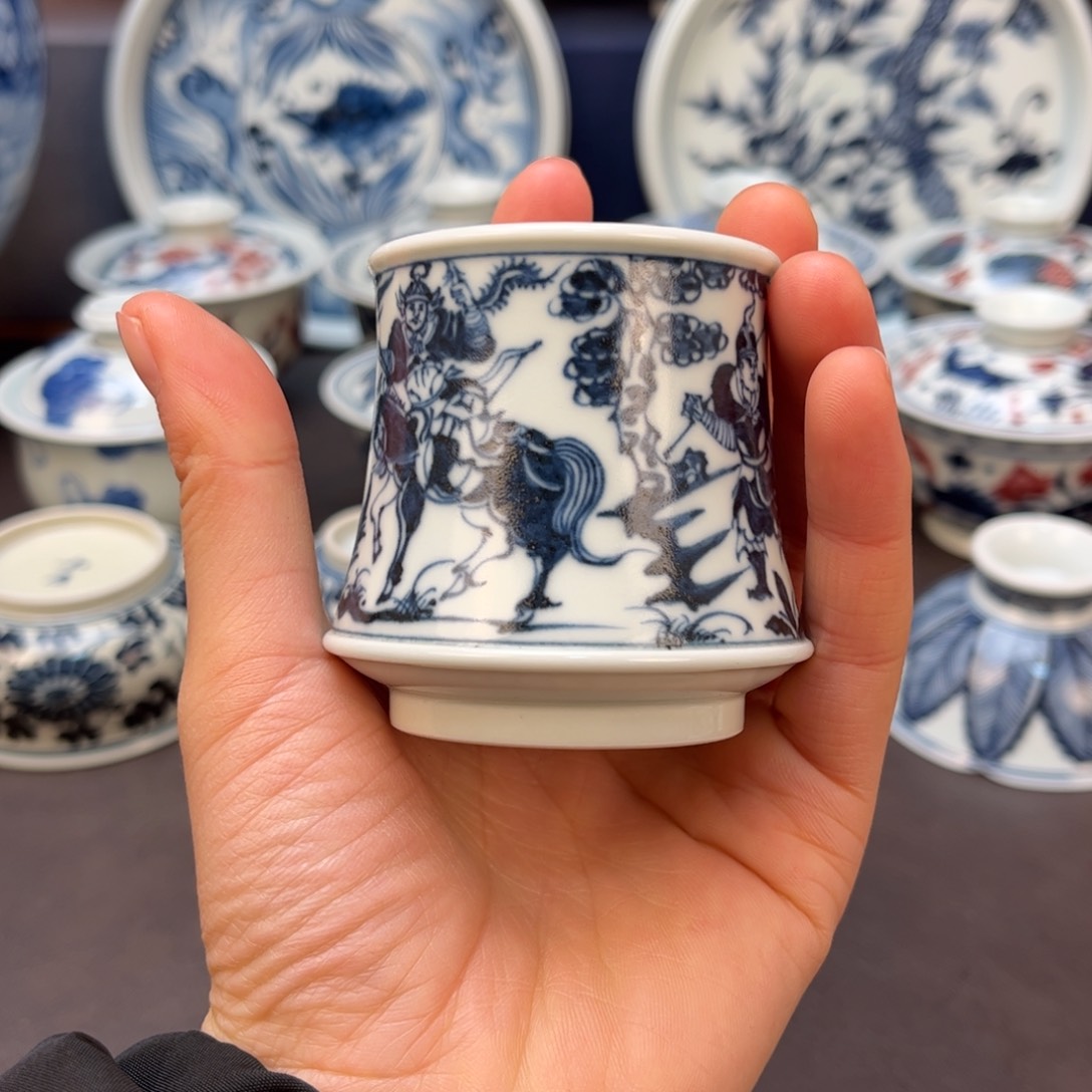景德镇青花鬼谷子下山主人杯