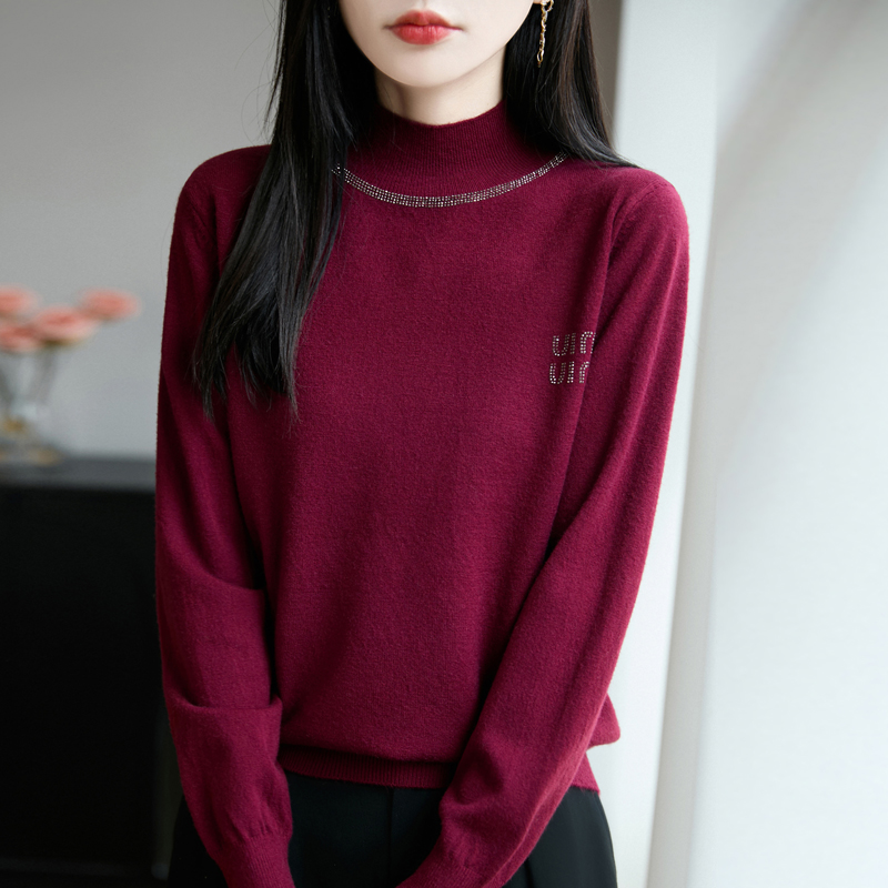 【100%羊毛~一线成衣】秋冬上新法式简约女毛衫常规打底衫