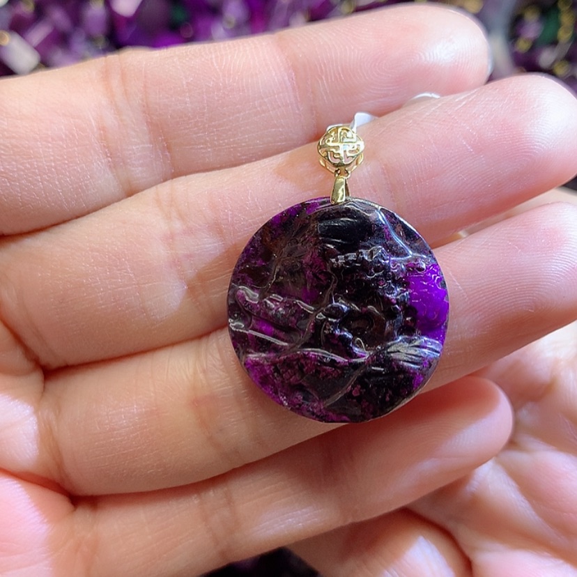 【闪购商品】苏纪石（舒俱来）吊坠18K金镶嵌